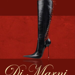 The Black Widow Corset Leather Knee Boot