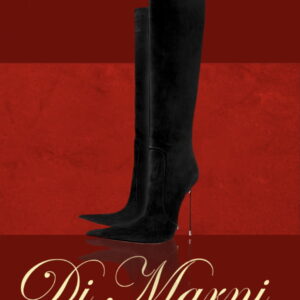 The Corcao x Black Suede Knee Boot