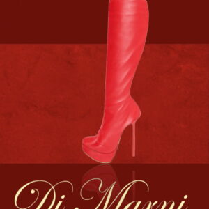 The Demona x Red Leather Knee Boot