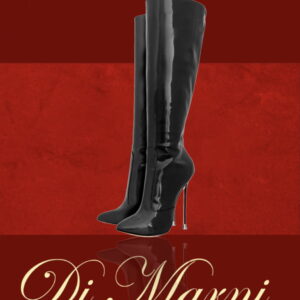 The Dorbean x Black Patent Leather Knee Boot