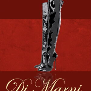The Duimas x Black Patent Leather Thigh Boot