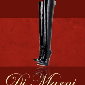 The Duimas x Classic Black Patent Leather Thigh Boot