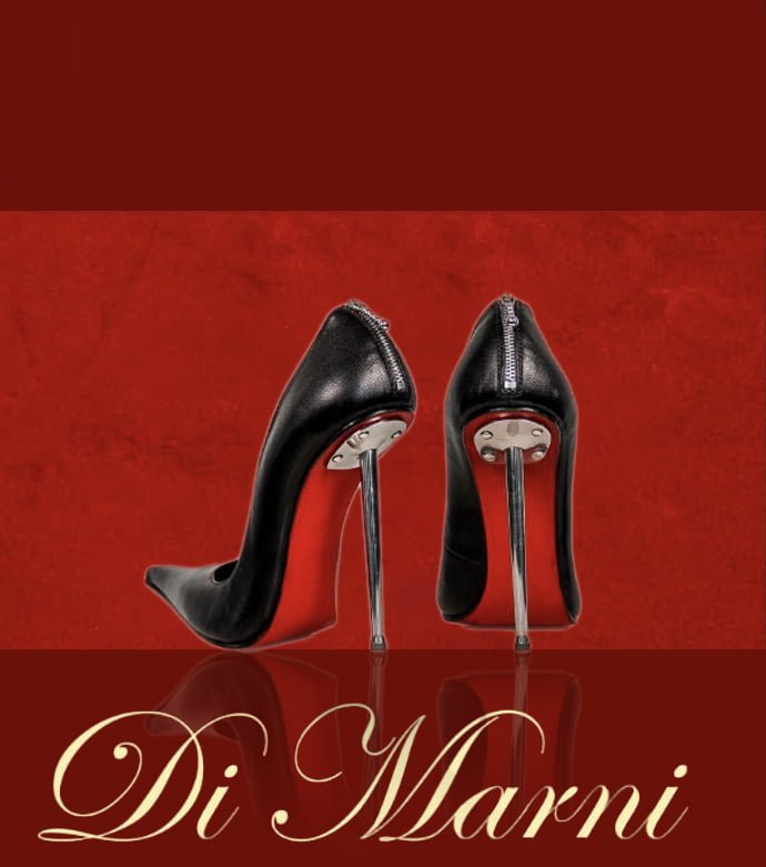 The Manx Special x Black Matt Leather Stiletto
