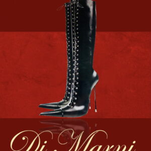 The Scandall x Black Matt Leather Knee Boot