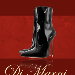 The Suaran x Black Patent Leather Ankle Boot