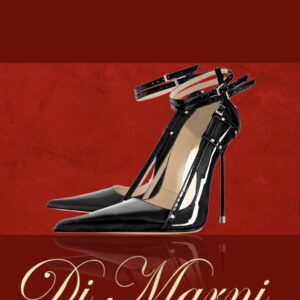 The Traze x Black Patent Leather Ankle Strap Stiletto
