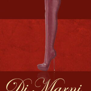 The Truante x Deep Red Matt Leather Thigh Boot