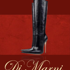 The Zendra x Classic Black Leather Knee Boot