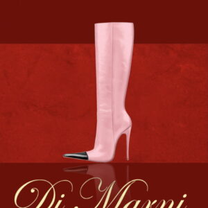 The Zendra x Pink Leather Stiletto Boot